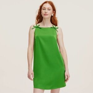 Kate Spade x Target 90s Green Bow Shoulder Tank Shift Dress - NWOT